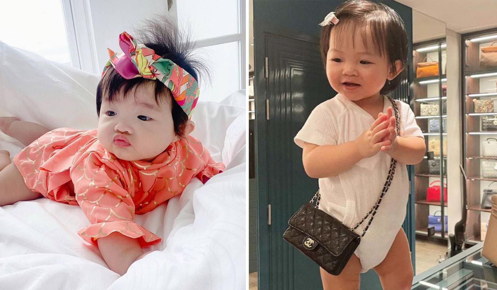 Đọ tủ đồ hiệu chuẩn Rich Kid hai ái nữ nhà Đông Nhi và Cường Đô La