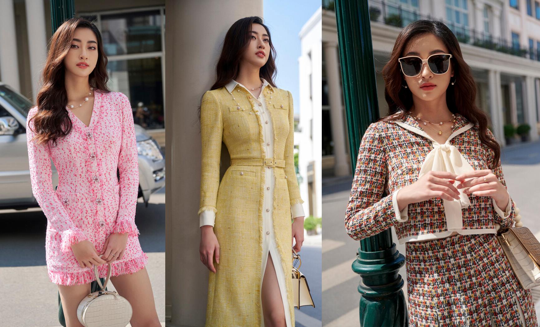 Học Hoa hậu chân dài nhất Việt Nam Lương Thuỳ Linh diện đồ đông ấm áp nhưng vẫn gợi cảm