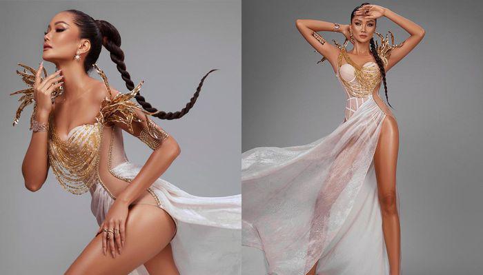 H'Hen Niê tiếp tục hóa nữ thần gợi cảm, chinh phục trang phục ánh vàng
