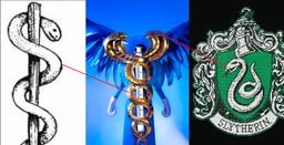 Biểu tượng ngành y trên quốc phục của Thuỳ Tiên giống logo nhà Slytherin truyện Harry Potter?