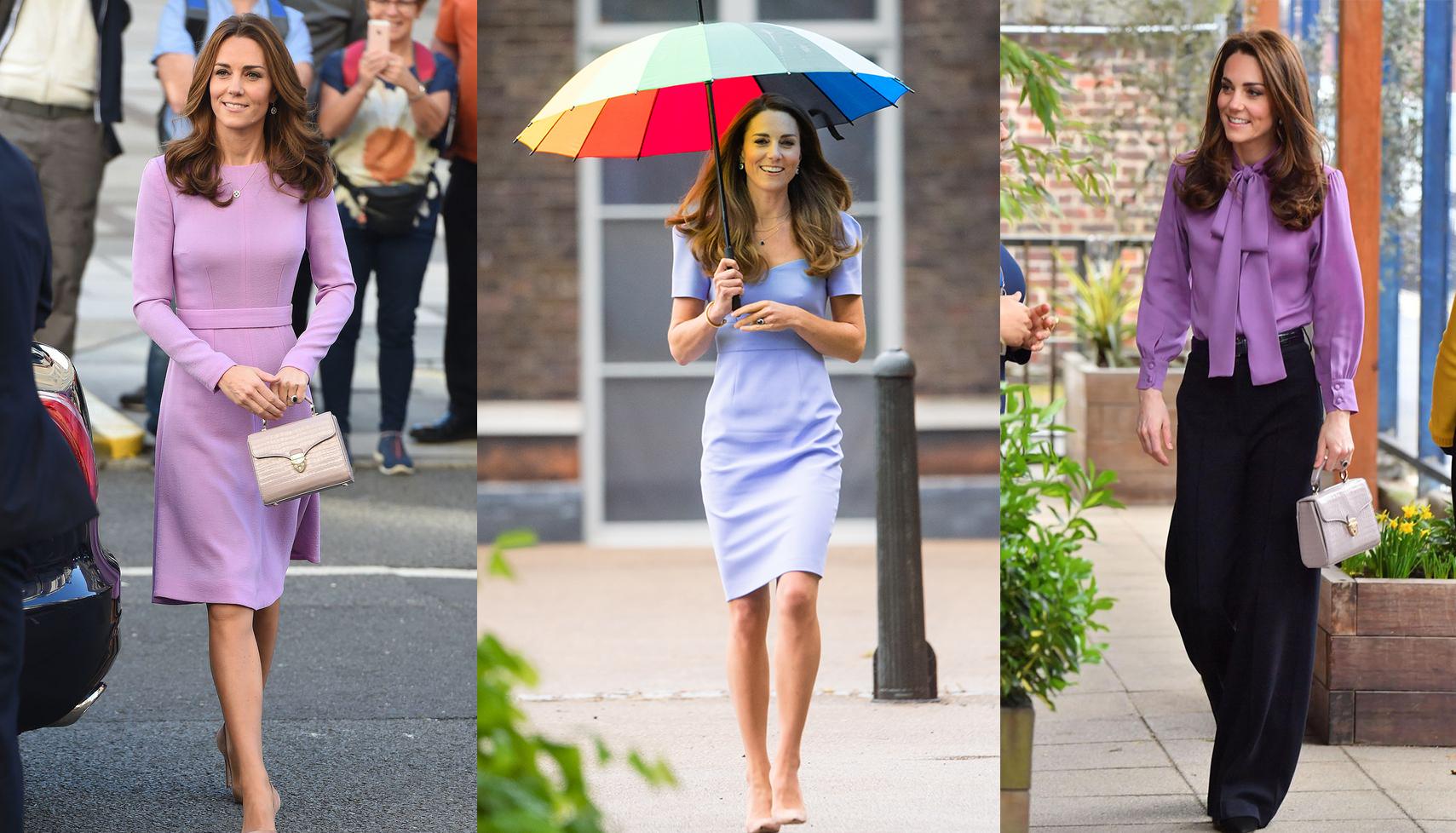 Đi trước thời đại, Kate Middleton có loạt trang phục tím sang trọng mà không hề "sến"