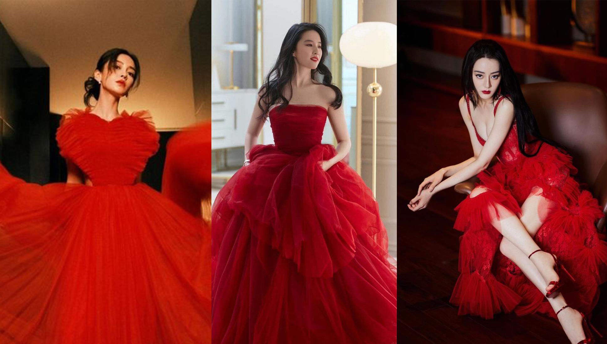 Tạo hình kinh diễm của mỹ nhân Cbiz với váy đỏ: Lưu Diệc Phi như nàng Lọ Lem phiên bản Giáng Sinh