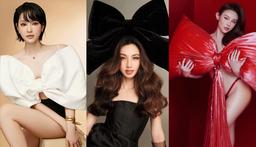 Hoa hậu Thuỳ Tiên và dàn sao Việt "biến hình" thành gói quà với nơ khổng lồ dịp Giáng sinh