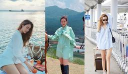 "Xào đi, xào lại" 5 chiếc áo sơ mi này, Midu cân mọi phong cách