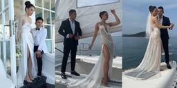 Đám cưới "mlem mlem" nhất V-biz Phương Trinh Jolie - Quý Bình: Cô dâu diện váy cưới cắt xẻ táo bạo