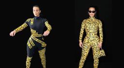 Kim Kardashian tự biến mình thành bọc hàng, cuốn băng dính chi chít tại show diễn của Balenciaga