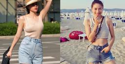 Hè này sao Việt chia thành 2 trường phái: Quần short jeans lửng và quần short jeans ngắn