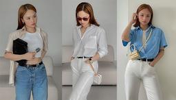 Miu Lê sở hữu BST áo sơ mi trơn đủ màu, diện 365 ngày chẳng hề nhàm chán