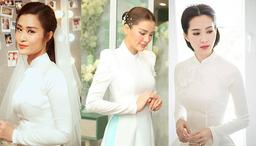 Phương Trinh Jolie, Đông Nhi và dàn mỹ nhân Việt chọn áo dài trắng tinh khôi trong ngày cưới