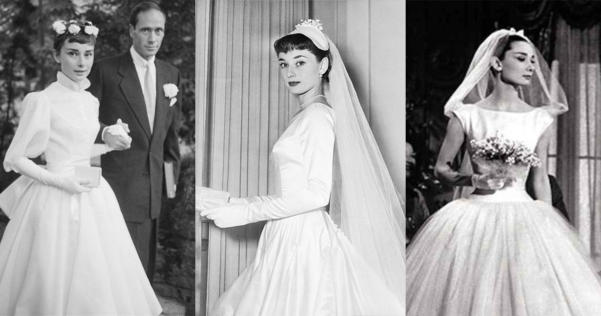 4 chiếc váy cưới của Audrey Hepburn trở thành nguồn cảm hứng bất tận của các cô dâu