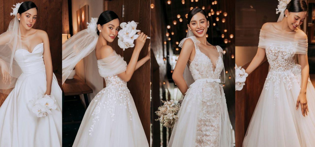 Tiểu Vy lăm le “soán ngôi” đàn chị Đỗ Mỹ Linh để trở thành "nàng thơ váy cưới"