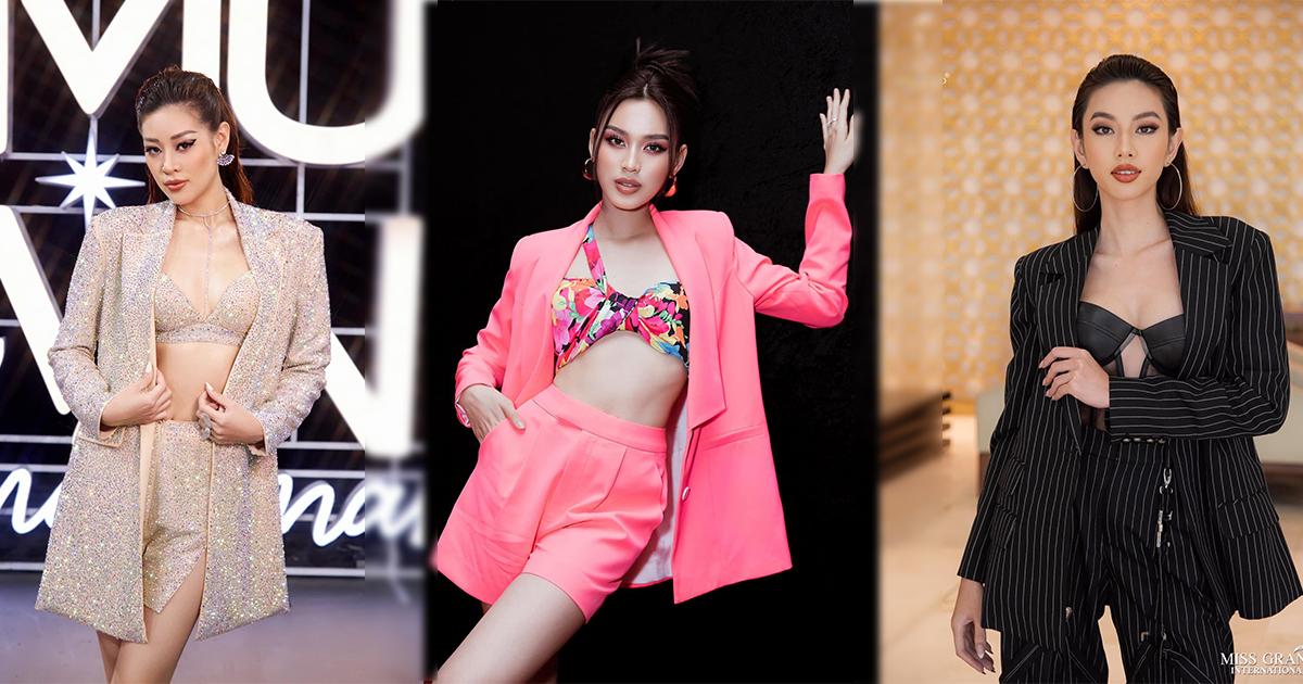 Học Đỗ Thị Hà, Thuỳ Tiên và dàn Hoa - Á hậu kết hợp nội y với blazer cho ngày hè thanh lịch