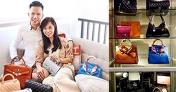 Cặp vợ chồng sưu tầm 70 chiếc túi hiệu để làm "của hồi môn" cho 3 con gái