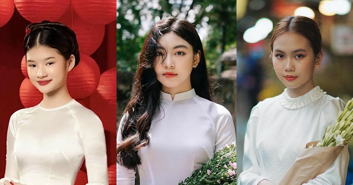 "Ái nữ", sao nhí Vbiz diện áo dài: Con gái Quyền Linh như hoa hậu, bé Bảo An như bản sao Ngọc Trinh