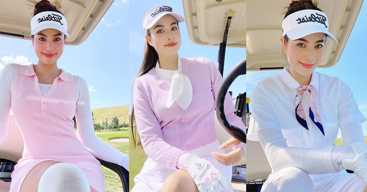 Bị chê về nước mặc đồ "kém sang", Phạm Hương lấy lại phong độ bằng thời trang sân golf sang xịn mịn