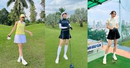 Sam gia nhập "đường đua" thời trang sân golf với tủ đồ đa dạng, không trùng lặp