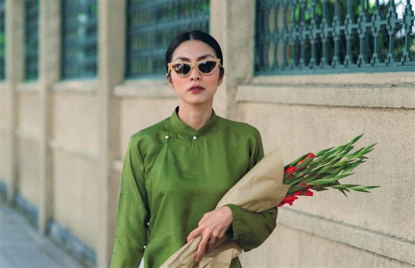 Tăng Thanh Hà mặc áo dài màu "trà xanh" matcha hóa cô gái Hà thành cổ điển