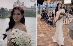 Hoa hậu Đỗ Thị Hà diện váy thiên nga đụng hàng cả dàn Hoa hậu Việt