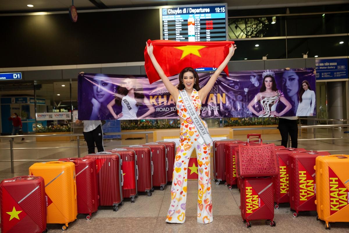 Có gì trong 15 vali Hoa hậu Khánh Vân mang sang Mỹ dự thi Miss Universe?