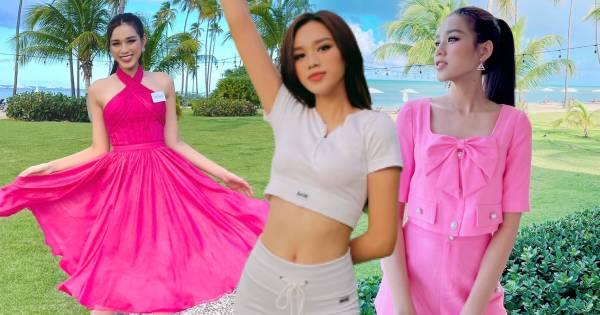 Quên váy hồng đi, đồ thể thao màu trắng mới là chân ái của Đỗ Thị Hà tại Miss World 2021