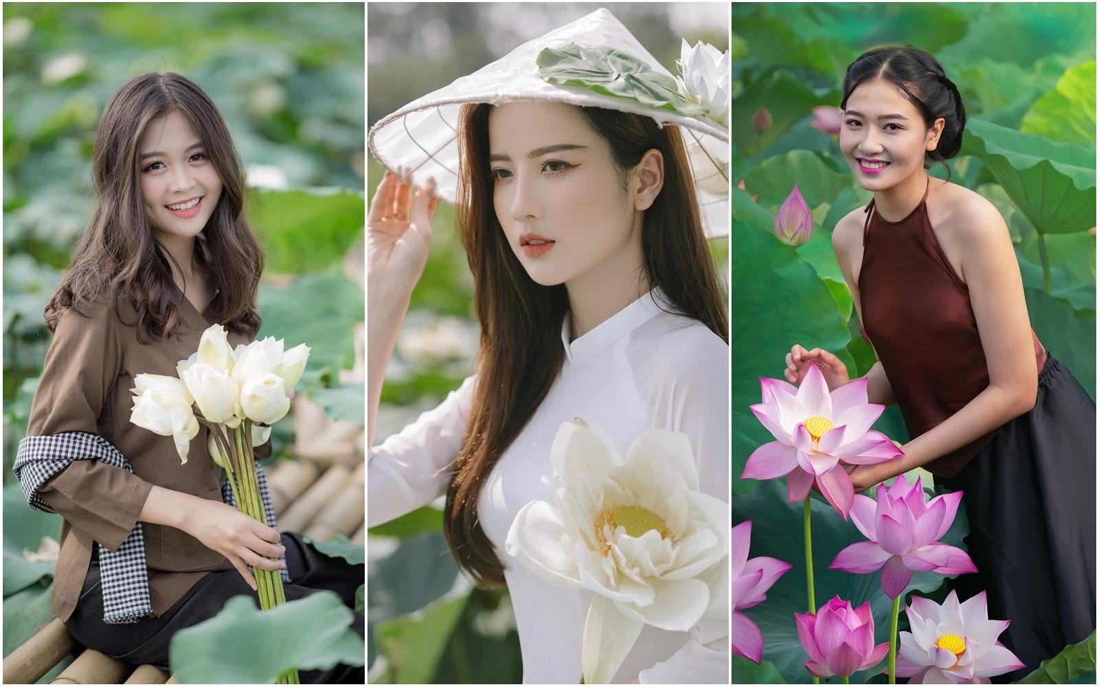 Tháng 6 mùa sen: Chụp ảnh hoa sen mặc gì đẹp? Những thảm họa trang phục hồ sen bạn nữ nên tránh