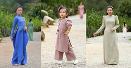 NTK Phương Hồ lần đầu kết hợp chất liệu dạ tweed với áo dài trong BST In Fall