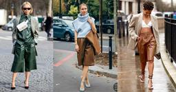 Mặc bermuda vải da sành điệu như fashionista thế giới