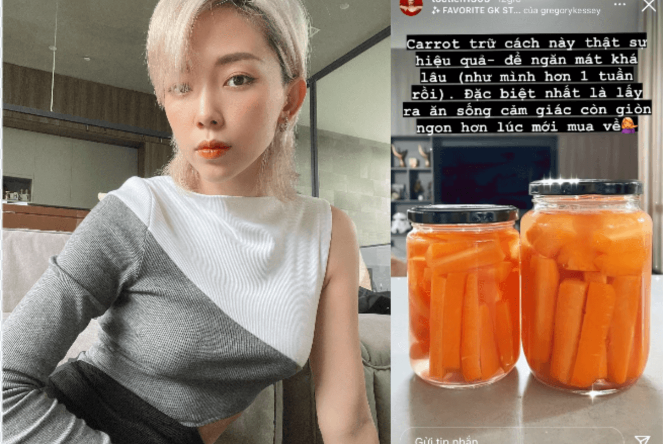 Học theo Tóc Tiên cách bảo quản thực phẩm tươi lâu trong ngăn mát tủ lạnh