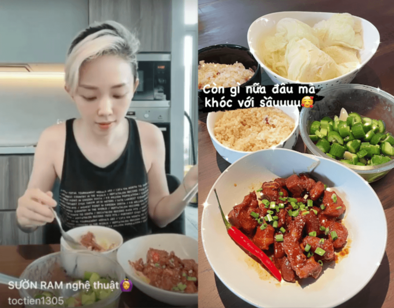 Lương Thuỳ Linh chán làm bánh, chuyển sang "hệ cơm nhà”; Đỗ Mỹ Linh ăn cuốn