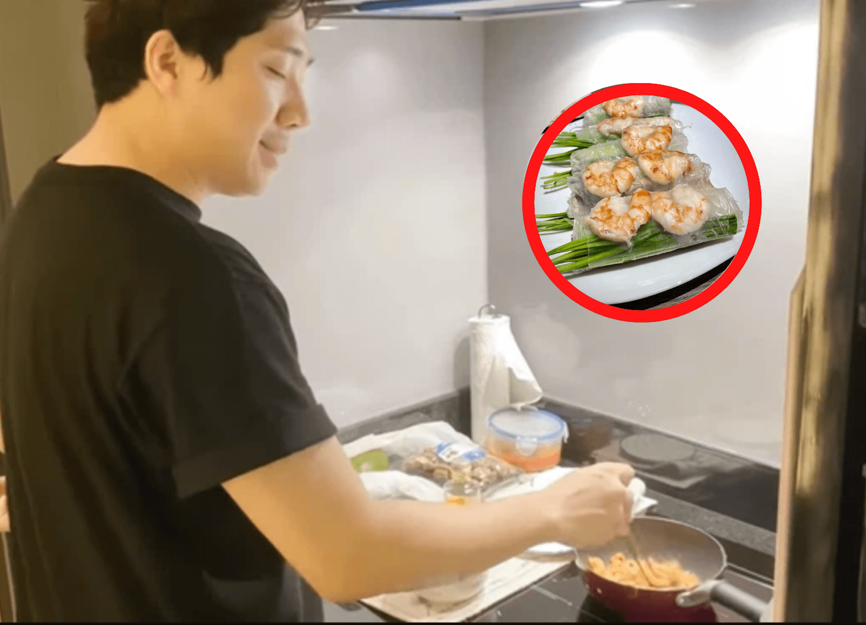 Huyền Baby nạp protein sang chảnh, Trấn Thành hướng dẫn cách cuốn gỏi vừa đẹp vừa ngon