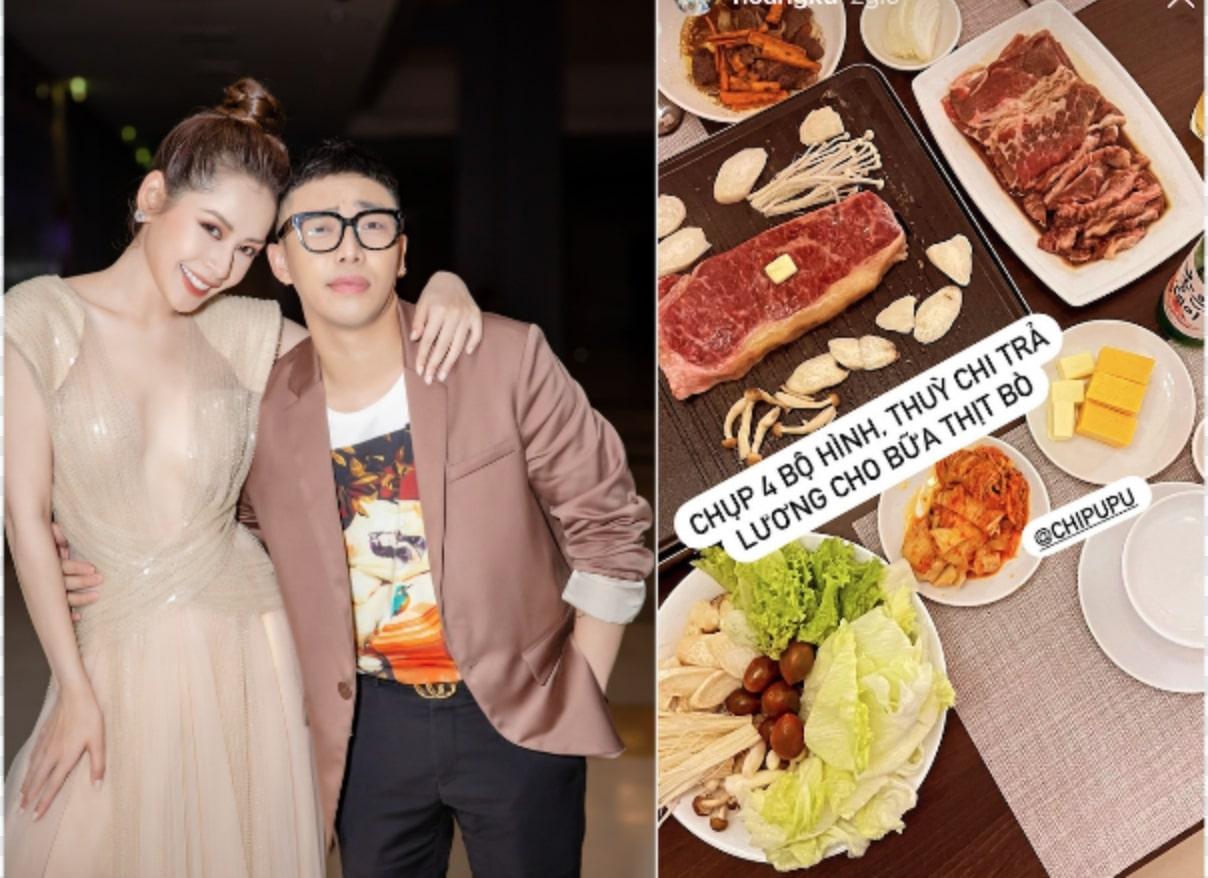 Chi Pu “vét” sạch thịt làm bò nướng “trả lương” cho Hoàng Ku chụp 4 bộ ảnh