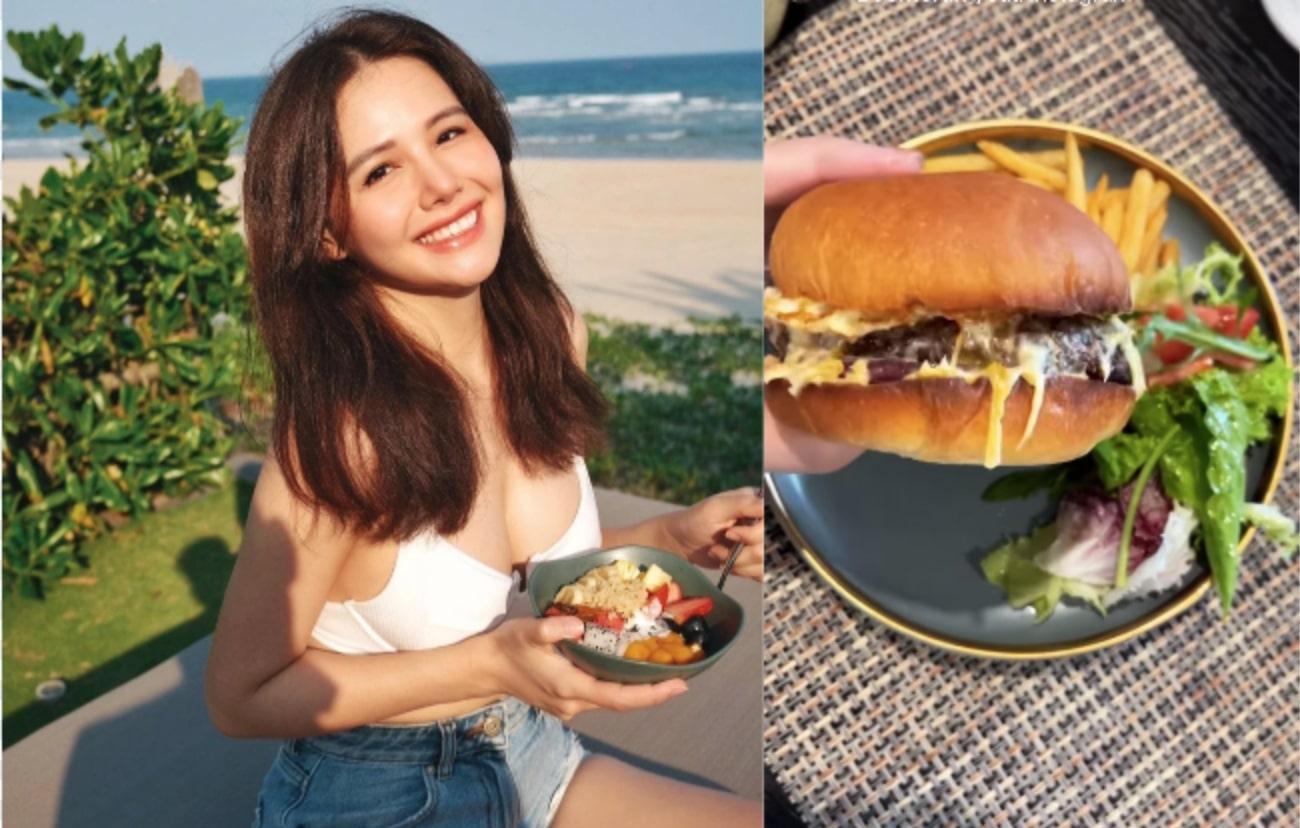 Phanh Lee ăn hamburger ở nhà mà xịn như ở tiệm, Hà Hồ hướng đến ăn chay