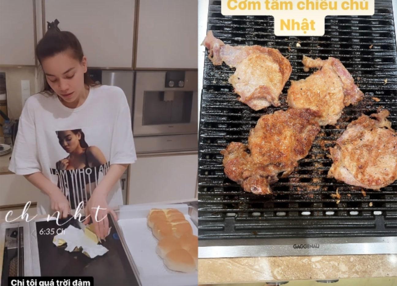 Hà Hồ nấu liền lúc vài đặc sản Sài Gòn, Salim tiếp tục ăn quà trong ô tô