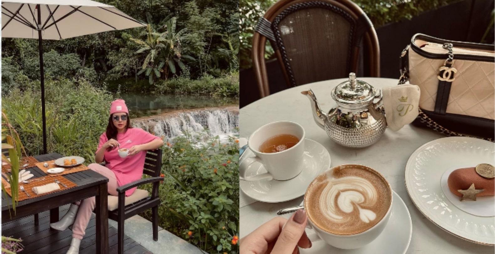 Phanh Lee trà bánh sang chảnh cùng bạn bè, Hà Tăng “trình làng” menu đồ chay hấp dẫn