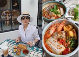 Hà Tăng ăn bún tôm kiểu "nhà có điều kiện", Phanh Lee có bàn ăn ngập các món sang chảnh