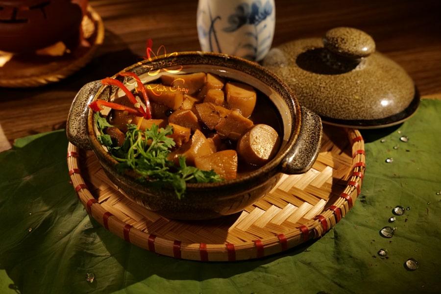 Cách làm món nấm đùi gà kho tiêu, món chay hao cơm cho ngày gió về