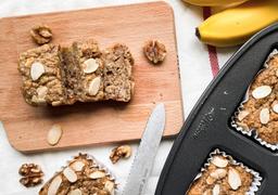 Cách làm bánh chuối yến mạch cho người ăn eat clean, dùng lò nướng hay nồi chiên không dầu đều được