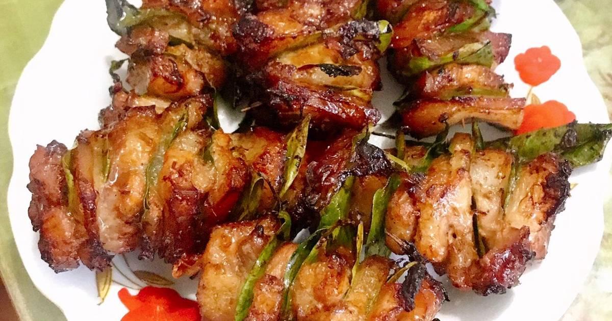 Cách làm thịt heo nướng lá chanh thơm mềm đậm đà, chồng con tấm tắc