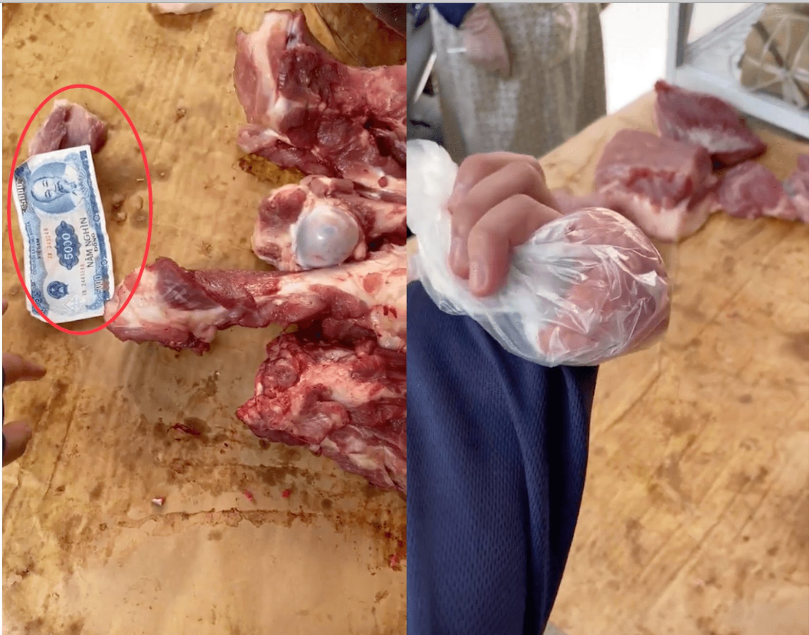 Nam thanh niên đi chợ mua thịt với 5 ngàn đồng và cái kết