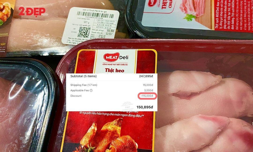 Cách mua 230 ngàn thịt chỉ phải trả 115 nghìn: Áp dụng ngay để tiết kiệm thời bão giá