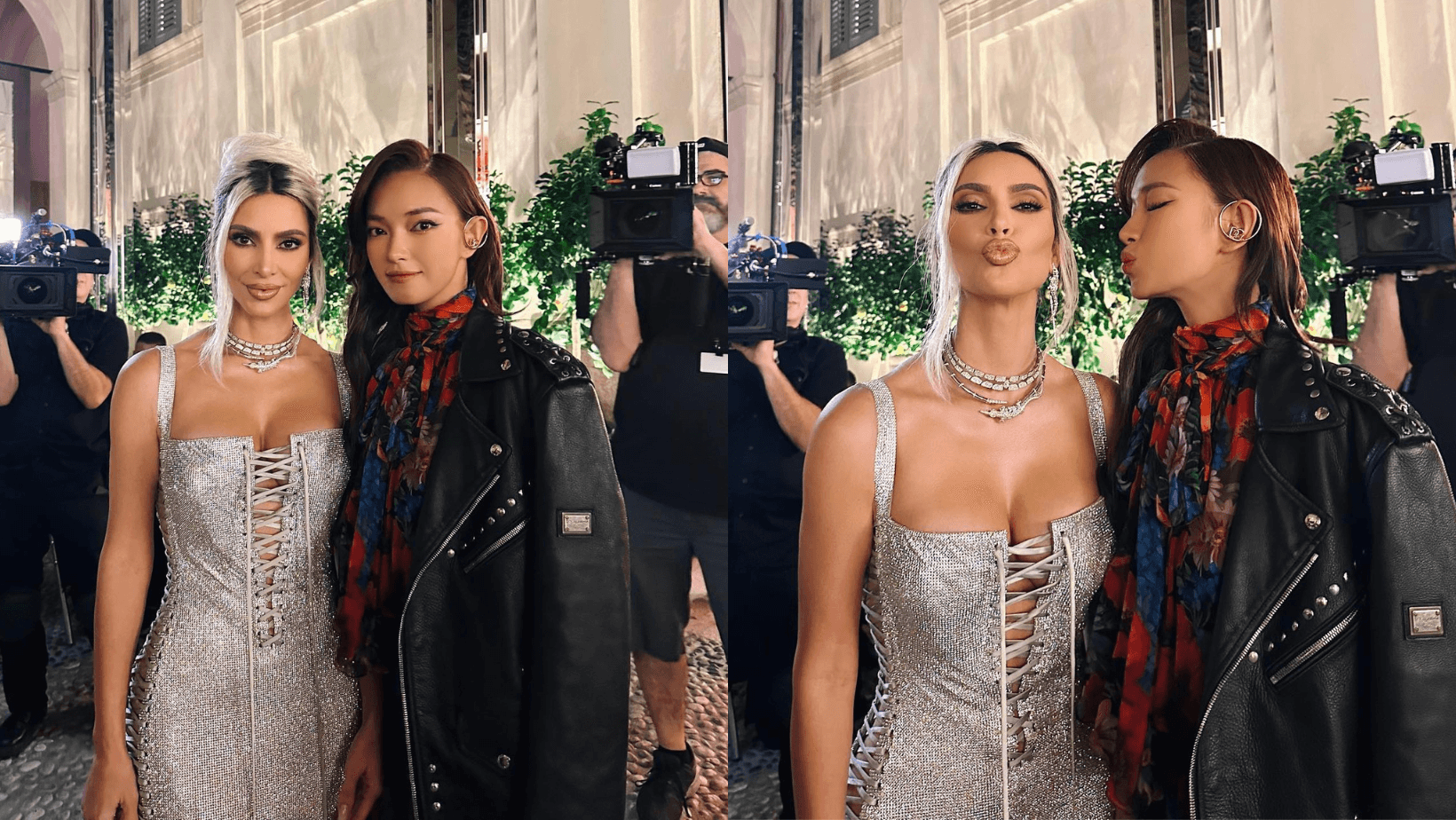 Châu Bùi khoe ảnh check-in tại Private Dinner của nhà mốt Dolce & Gabbana cùng Kim Kardashian