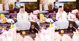 Chưa tới Halloween mà Nathan Lee đã hóa kỳ lân một sừng