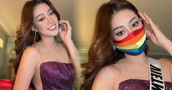 Không cần mi giả, Khánh Vân vẫn xinh xỉu trong trang phục ủng hộ LGBT