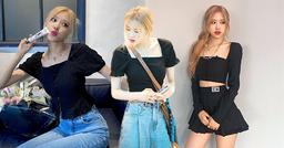 "Bánh bèo chúa" Rosé BLACKPINK đam mê blouse cổ vuông tay bồng