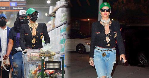 Chất như Rihanna: Mặc cả cây hàng hiệu chỉ để đi siêu thị