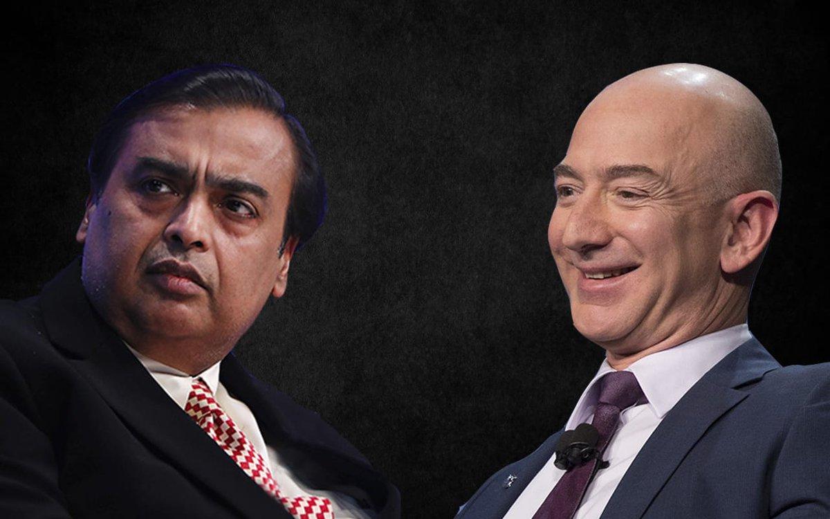 Jeff Bezos bắt tay với Mukesh Ambani thống trị thị trường bán lẻ Ấn Độ