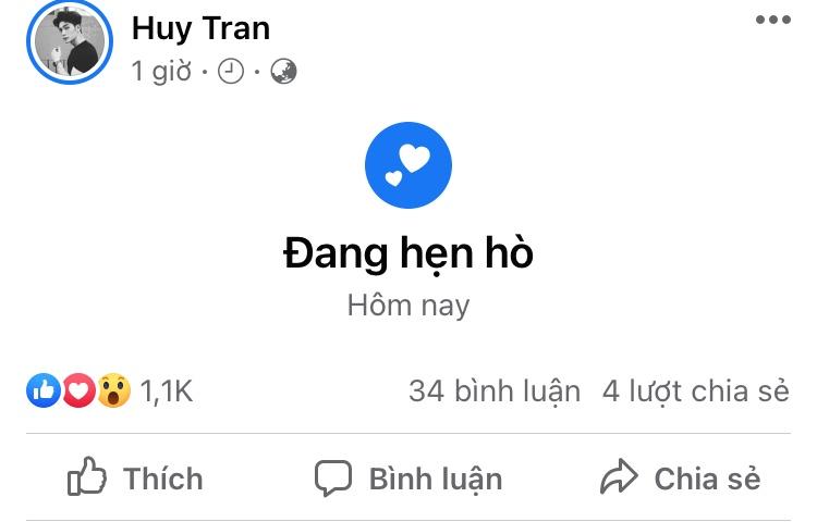 Bế thốc Ngô Thanh Vân lên hôn, Huy Trần chính thức để trạng thái hẹn hò