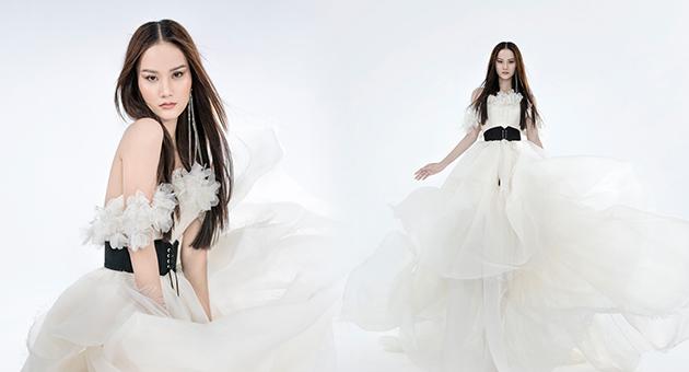 NTK Trần Hùng thể hiện sự gắn bó với "nàng thơ" Hương Ly bằng BST mới