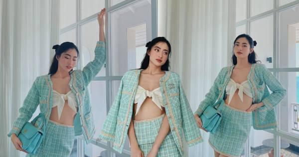 Đi biển nhưng lại mặc áo dạ, đích thị Hoa hậu Lương Thùy Linh