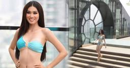 Á hậu Ngọc Thảo suýt ngã vì bước hụt tại Miss Grand International
